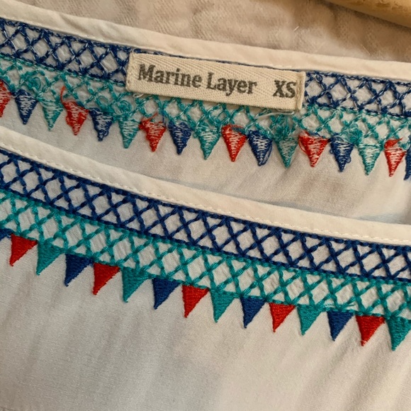 Marine Layer Maricate Embroidered Peasant Top - Picture 4 of 4